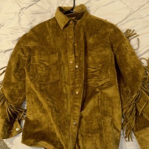 Suede fringe jacket